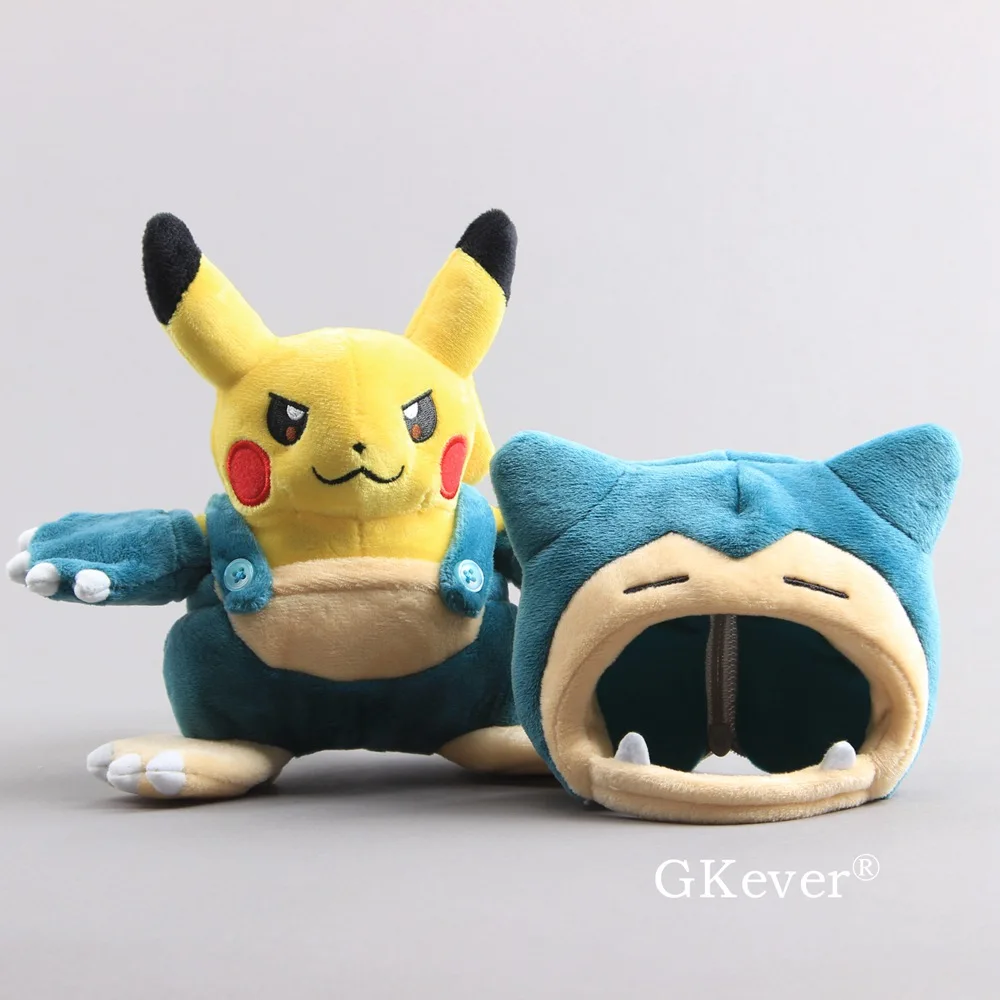 21 см Пикачу Косплей Snorlax Kabigon Maniac плюшевые куклы игрушки большой размер для детей Рождественский подарок на день рождения