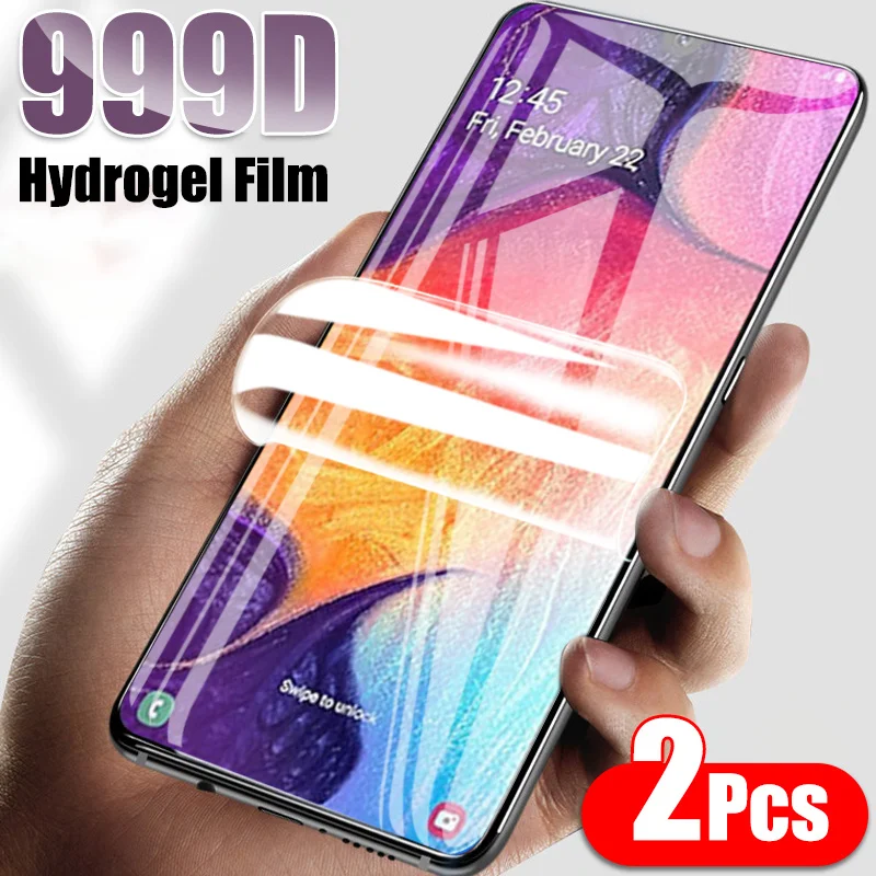 2 шт. Гидрогелевая пленка не стекло для Samsung Galaxy A51 A50 A71 A30 A40 A70 A10 Защитная экрана A21S