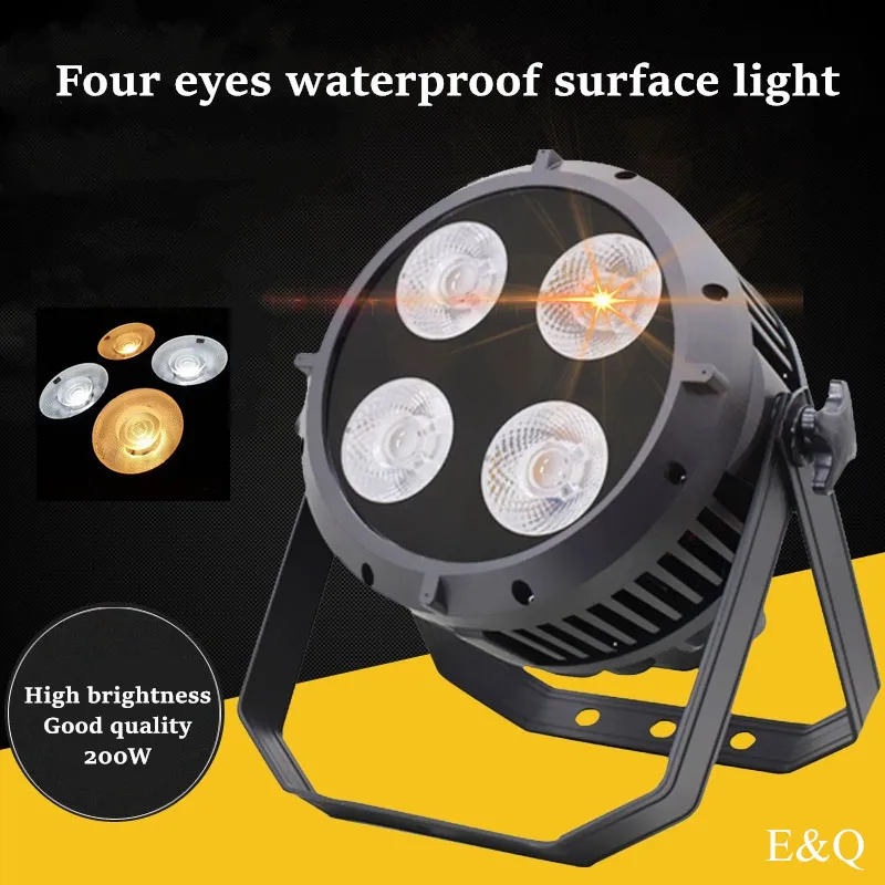 

LED200W водонепроницаемый COB Алюминиевый Par4X50W холодный и теплый белый DMX512 Сценический Эффект диско DJ Вечерние