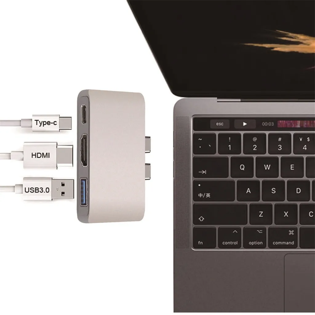 USB концентратор C к HDMI 4K HD адаптер USB-C 3 док-станция с PD USB3.0 вилка умня розетка koogeek покупка