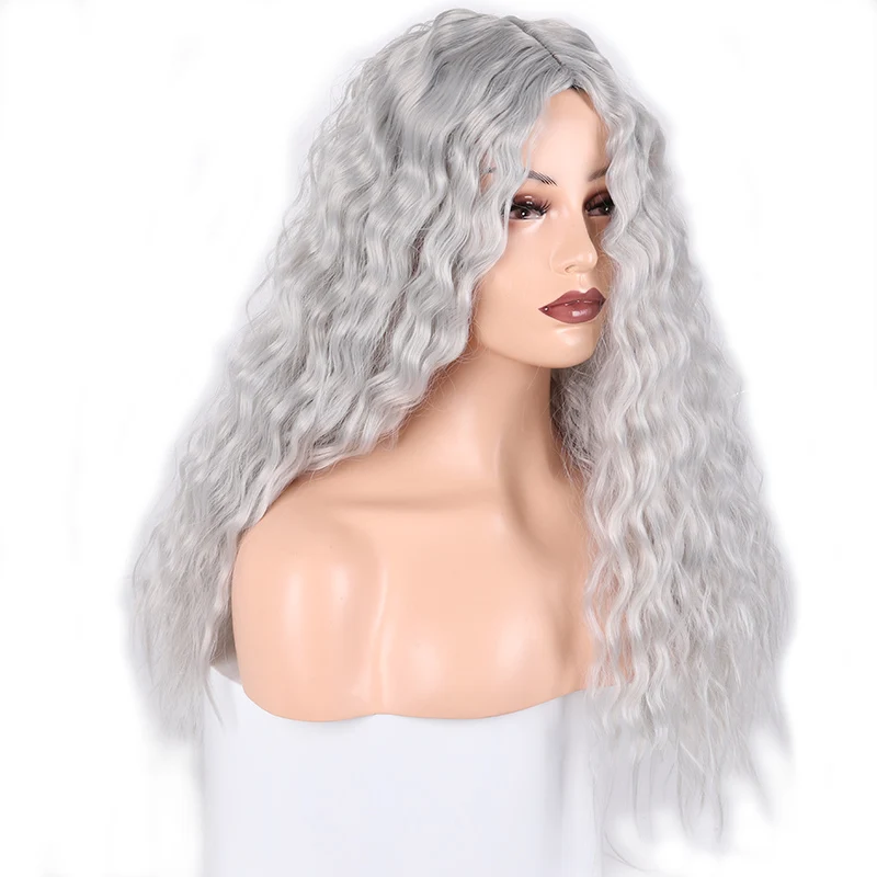 MERISI волосы длинные волнистые парики косплей для женщин 26 дюймов синтетический парик блонд белый поддельные волосы на выбор 2 цвета Омбре волосы