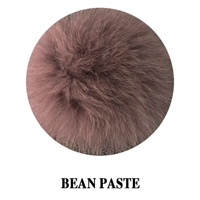 Новинка! Модное женское пальто с натуральным лисьим мехом, зимнее пальто с воротником из натурального меха, теплые куртки для девушек - Цвет: Bean Paste