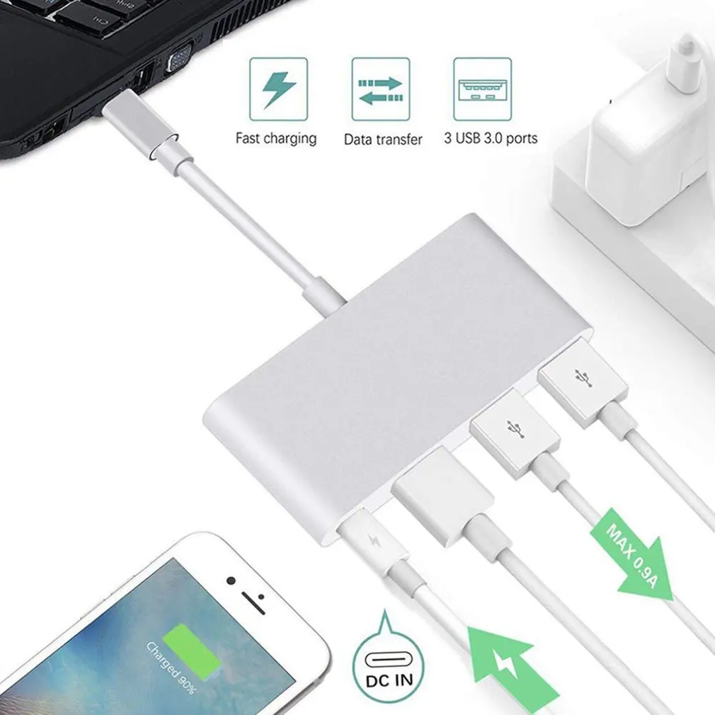Usb C к Hdmi адаптер Usb 3,1 type C к Vga Hdmi 4K конвертер UHD порт концентратор Ef профессиональная Мода Быстрый порт способность