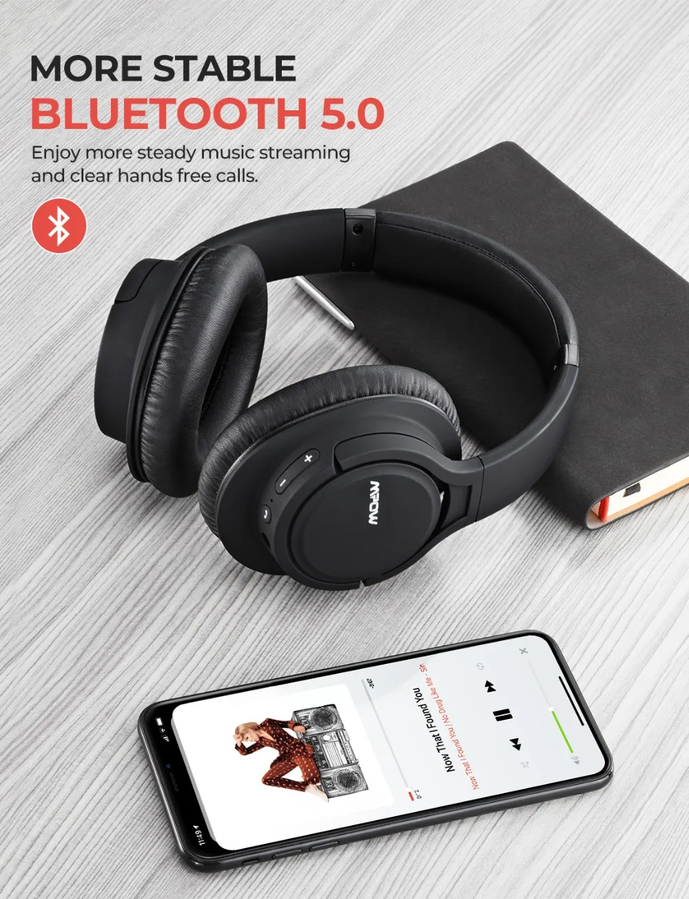Mpow H7 Pro Wireless Bluetooth 5.0 Headphone Hi-Fi Stereo Sounds Support Rapid Charge 20H Playtime For iPhone 11 Huawei P30 Lite (5)