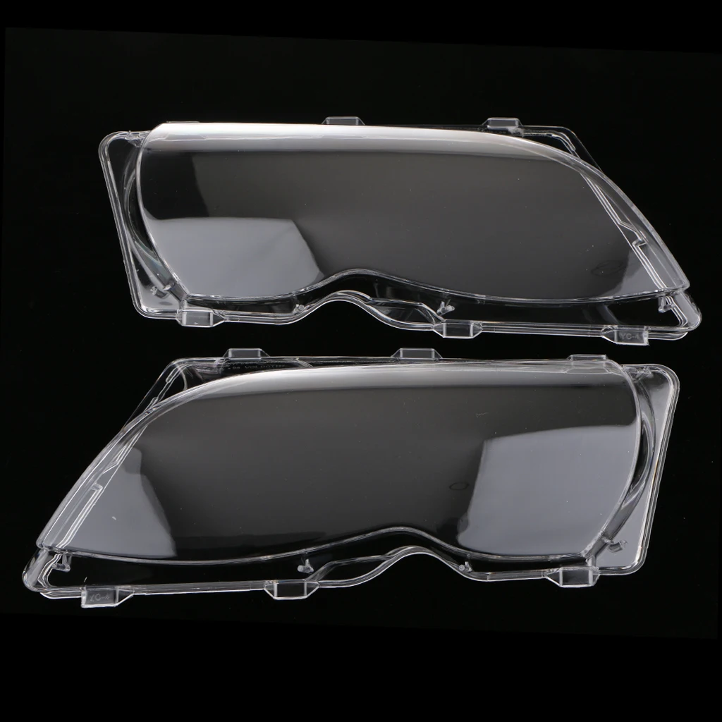 2 Pieces Headlight Lens Cover Left&Right For BMW E46 3 series 4DR 2002