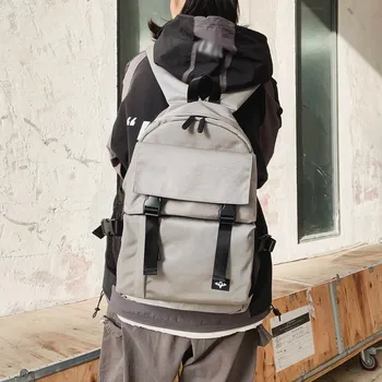 

Solid School Backpacks Bag Leisure Zipper Bag Student Backpack Folding High capacity Bag Shoulder Bag Couple Travel Bag #G2