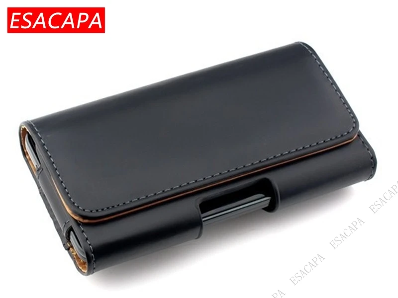 Leather Belt Clip Flip Phone Holster with Vertical Waist Case Holder