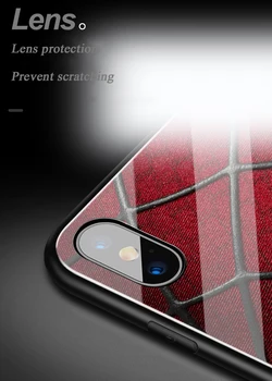 Spiderman iron Man Intelligent induction Illuminated phone case For iPhone XS MAX XR X 7 8 6 6S Plus Multicolor glitter Cove 3
