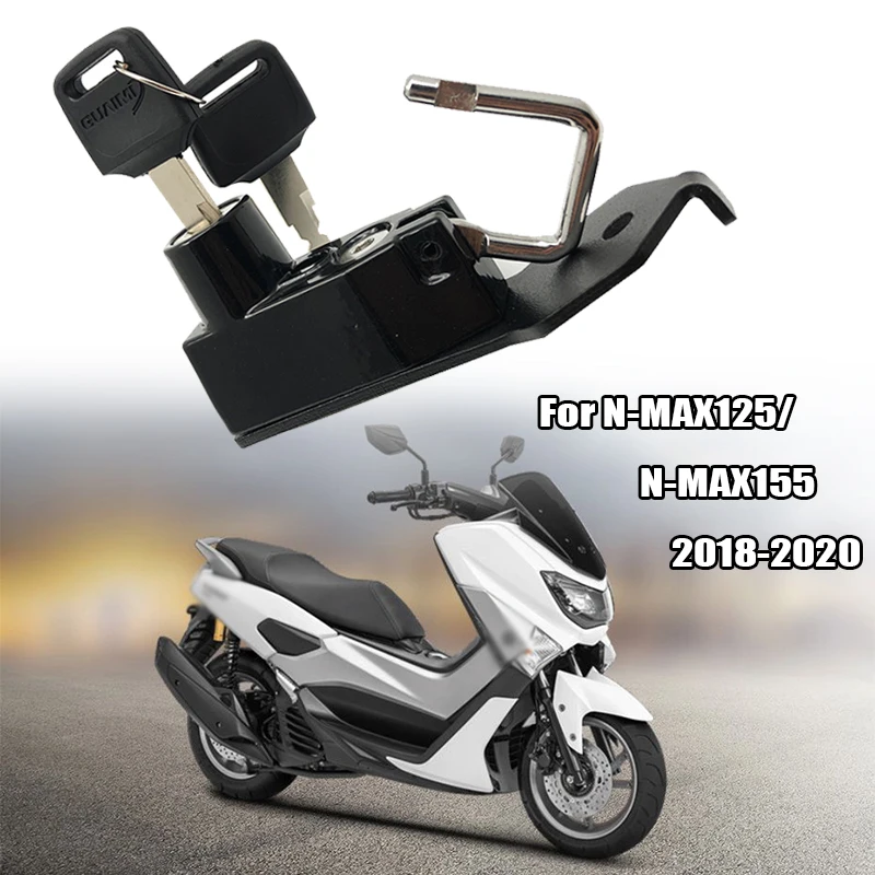 

Для Yamaha N-MAX125 NMAX 155 NMAX 125 2018 2019 2020, блокировка мотоциклетного шлема, блокировка из алюминиевого сплава, защита от кражи