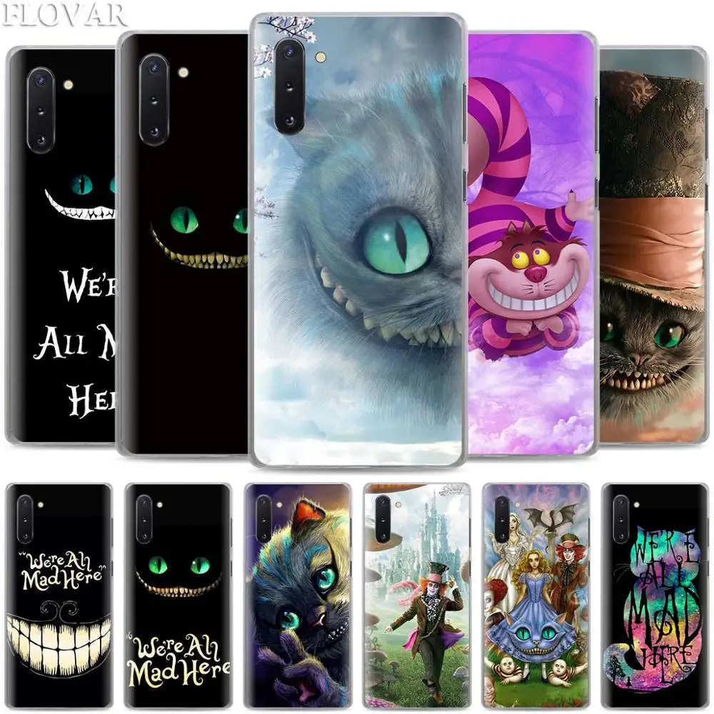 

Alice in Wonderland Cat Phone Cases for Samsung Galaxy Note 10 S10 Plus 5G S10e A30 A40 A50 A60 A70 M40 Hard Cover Coque