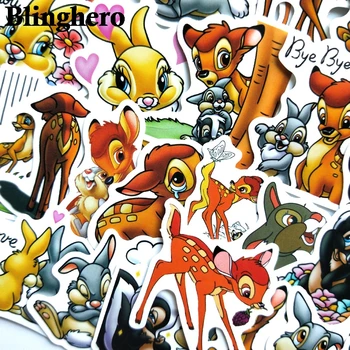 

CA1114 34pcs/set Deer Cute Stickers Waterproof PVC Skateboard Luggage Snowboard Motorcycle Funny Stickers Child Toys