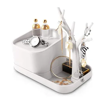

Jewellery Organizer Storage Box Earring Necklace Cosmetic Makeup Stand Holder Tree Design Rack