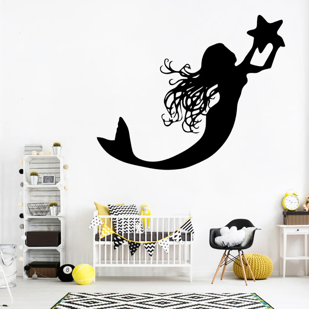 Nordic-Style Beautiful Fish Star Wall Sticker Removable Stickers Wallpaper For Kids Room Decoration House | Дом и сад