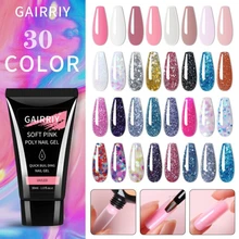 

15ml Poly Extension Nail Gel For Nail Art Manicure Design 30 Colors UV Varnishes Semi Permanent Builder Nail Gel Polish Art gel