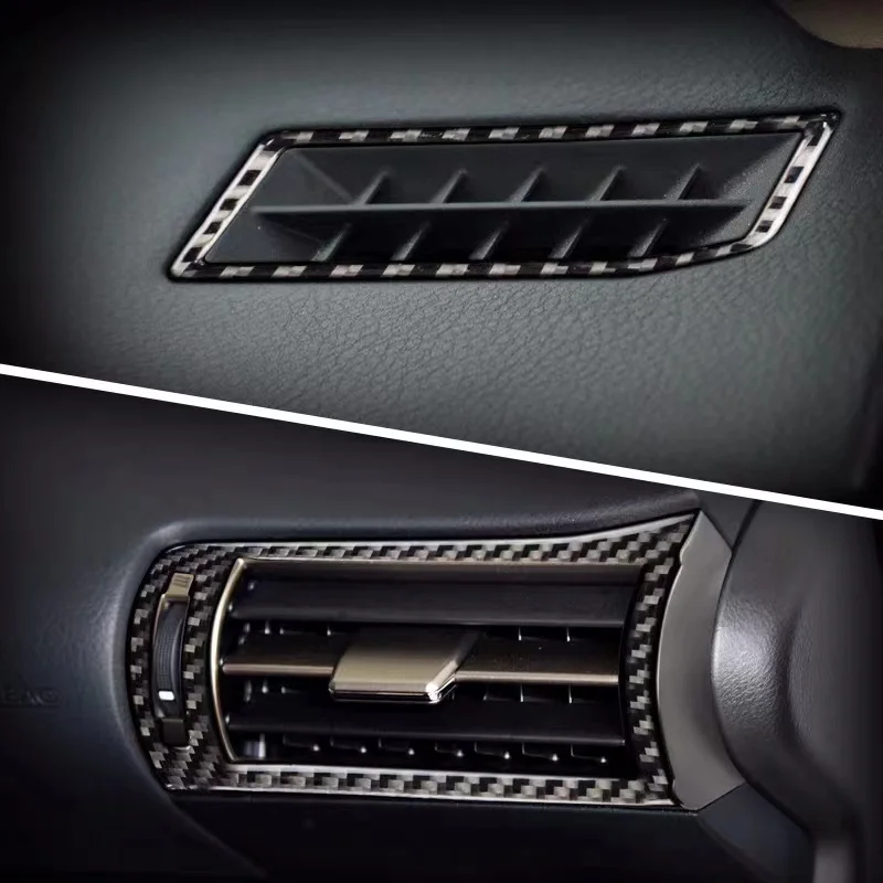 

Carbon Fiber Interior Trim Center Console Outlet Cover Car stickers Car Accessories For LEXUS IS300H 200 250 350 2013-2019