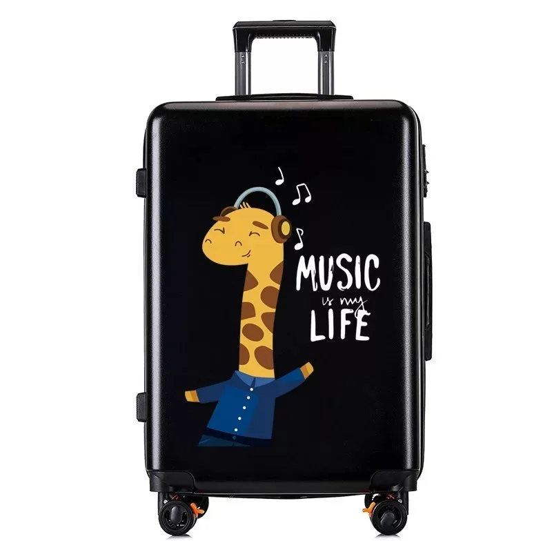 travel luggage10 PC ABS чемодан на колесиках, студенческий чемодан на колесиках, багаж для путешествий, 20 дюймов, мультяшный стенд, одежда для багажа, чемодан на колесиках, модная сумка - Цвет: travel luggage10