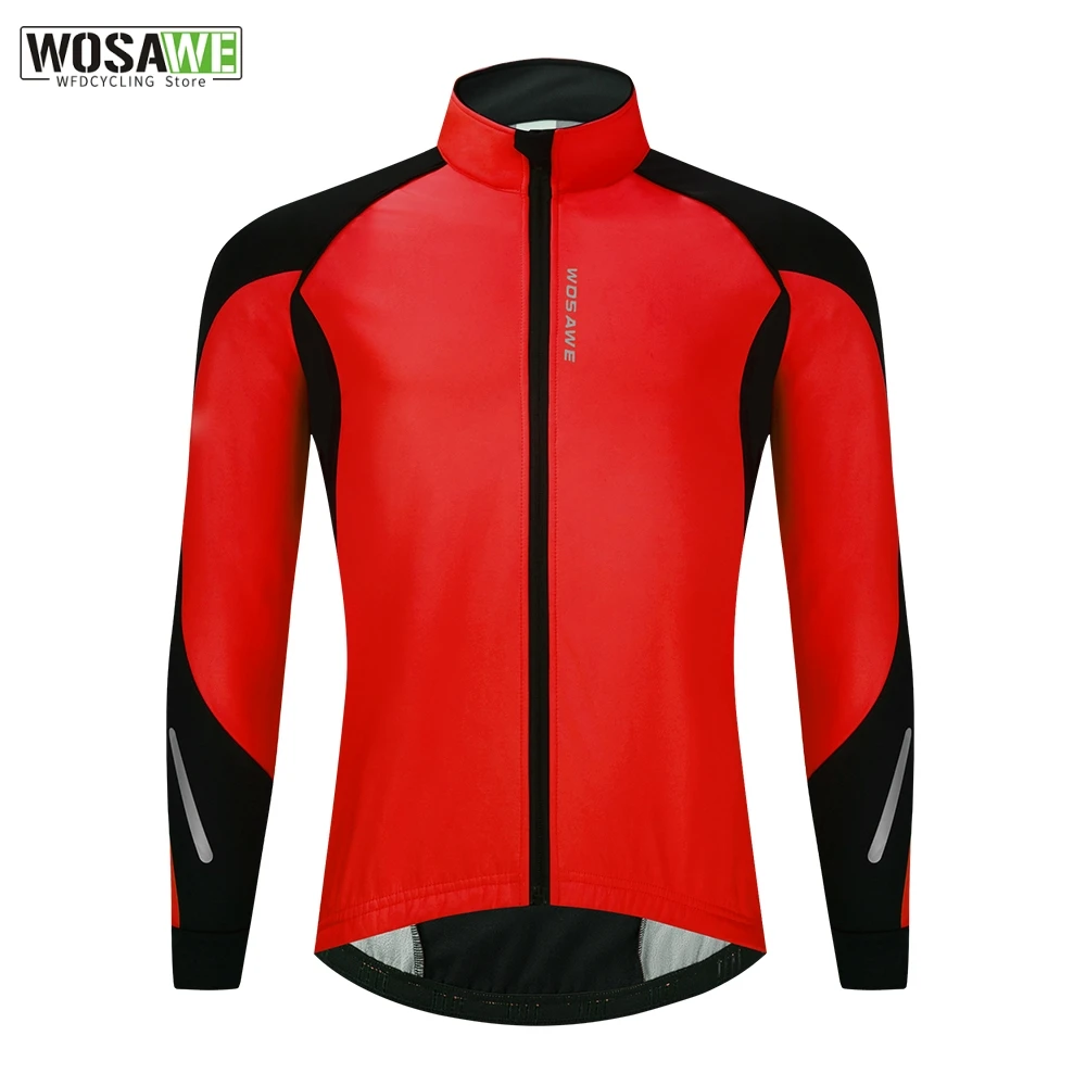 WOSAWE Bicycle Men's Jacket Winter Windproof Cycling Jacket Fleece Warm Riding Outdoor Running Sports Hiking cycling jacket cycling clothes