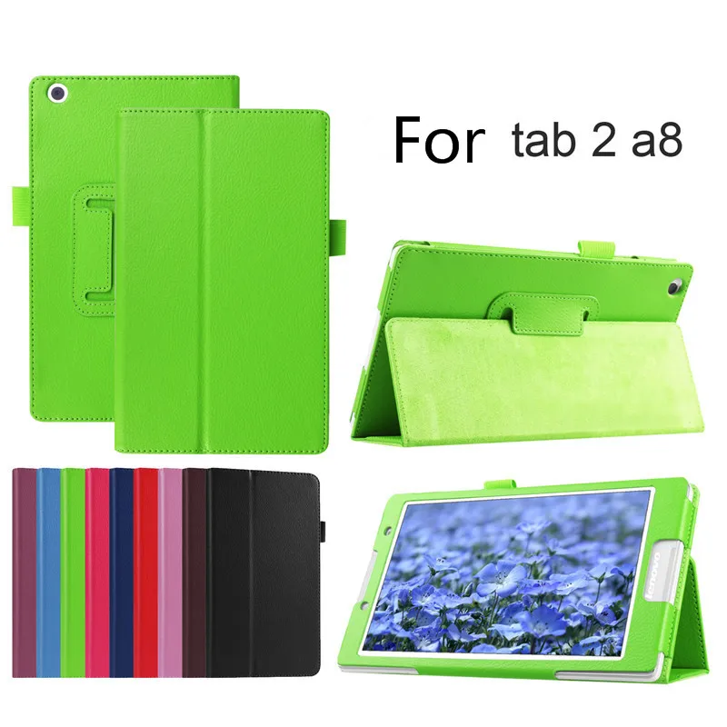 Чехол подставка с рисунком личи для Lenovo Tab2 A8 защитный чехол из искусственной кожи