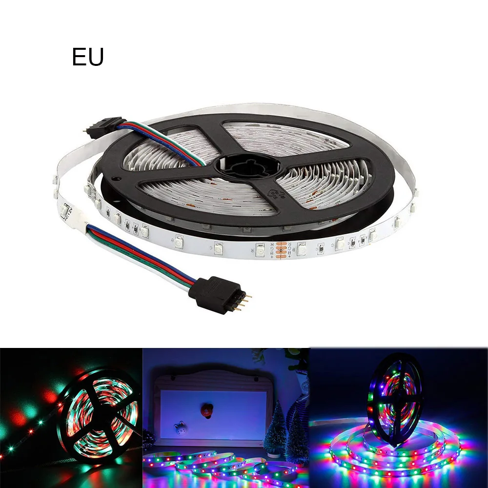 Светодиодный светильник s 16.4ft SMD 3528 RGB 300 светодиодный комплект для изменения цвета с гибкой полосой светильник 24/44 ключ ИК пульт дистанционного управления Вечерние