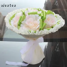 Для свадьбы Искусственные цветы букет розы Европейский высокое украшение украшения поддельные цветы, шелковые цветы SPH93