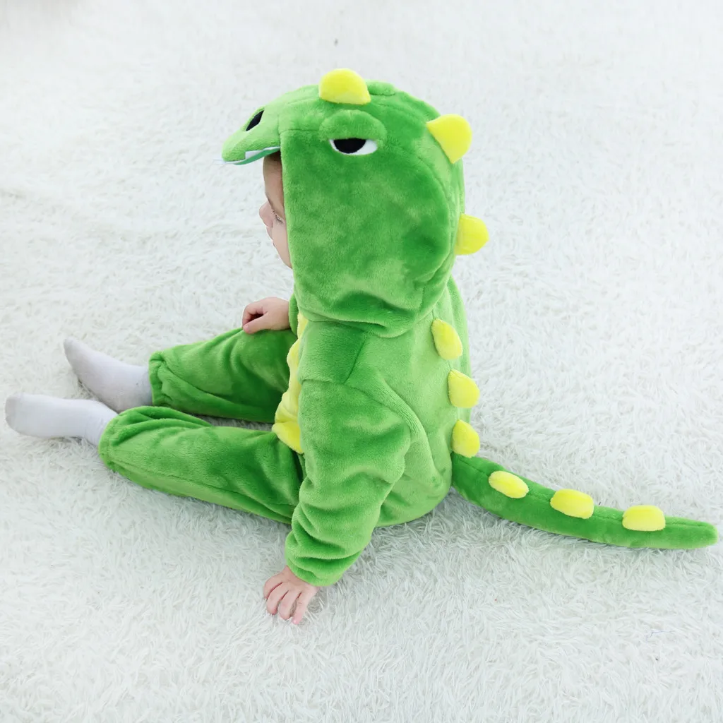 Fashion Baby Long Sleeve Romper Winter Toddler Baby Animals Cosplay Boys Girls Cute Cartoon Pajamas Romper Baby Costume