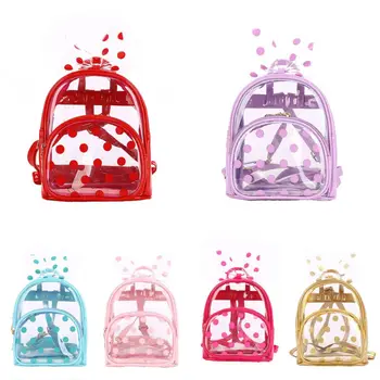 

Clear Transparent Women Backpack Simple mini Travel Bags For Kid Girls Fashion School bag various colors For Kids Mini Backpacks