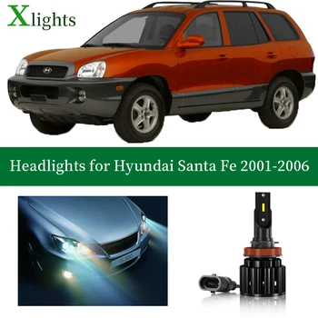 

Xlights For Hyundai Santa Fe 2001 2002 2003 2004 2005 2006 Led Headlight Bulb Low High Beam Lamp Headlamp Auto Light Accessories