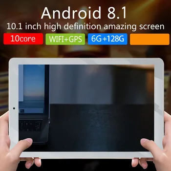 

P10 Fashion Tablet 10.1 Inch HD Large Screen Android 8.10 Version Fashion Portable Tablet 6G+128G Red Tablet Red EU Plug