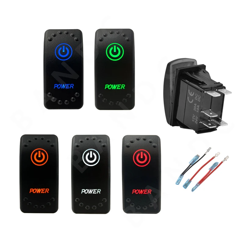 POWER Rocker Switch for Car Truck Van Bus SUV Off Road Vehicle 12V 24V ...