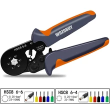 

2022 NEW HSC8 6-4A/6-6 MINI-TYPE SELF-ADJUSTABLE CRIMPING PLIER 0.25-10mm2 Terminals Crimping Tools Multi Tool Hands Pliers