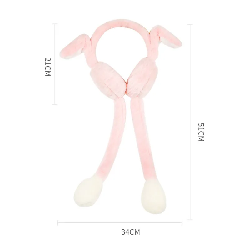 Winter Women\\\\\\\'s Imitation Rabbit Ear Design Ear Protection Windproof Earmuffs Wired Music Earmuffs New Warm Earmuffs