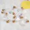 300pcs Heart/Tube/Square/Water Drop/XO/Flat/Flower/Star Mix Shape Mini Glass Bottles with Clear Cork Stopper Tiny Vials Jars 2