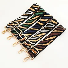 

Stylish Classic Tote Straps Wide Shoulder Strap Adjustable Attachment Colorful Straps Zebra Pattern Bag Straps Bag Accessories