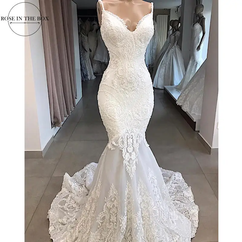 Vestidos De Novia белое свадебное платье с вырезом на спине, сексуальное кружевное свадебное платье с v-образным вырезом, свадебное платье ручной