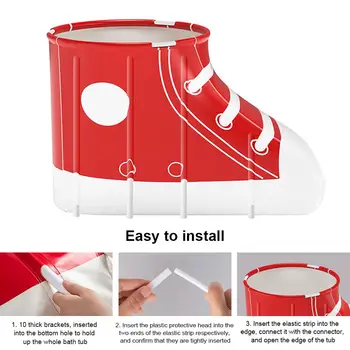 

Shoe-shaped PVC Folding Tub Set Soft Movable Bathtub Household Bath Sweat Steam Bath Barrel For Plunge Pool Spa 120x70x65cm
