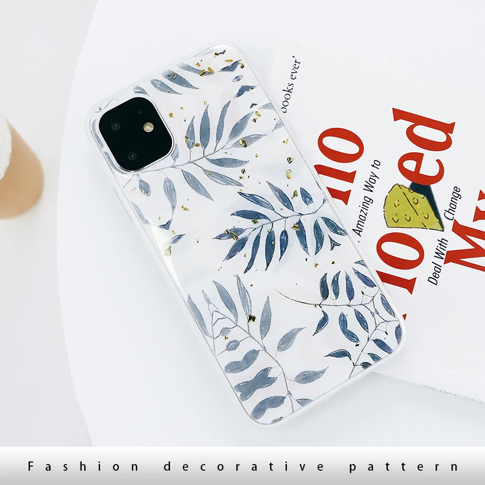 Чехол Ottwn для iPhone 11, золотой фольга, мраморный камень, чехол для телефона s, для iPhone 7, 8 Plus, 6, 6s, XR, XS, 11 Pro, Max X, цветной, мягкий, из ТПУ