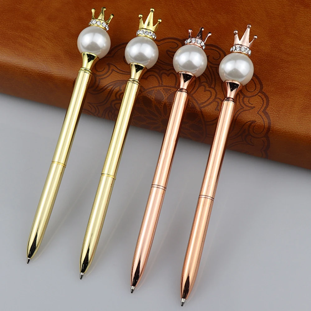 Creative Big Ball Crown Metal Ballpoint Pen Dried Flower Pen Business