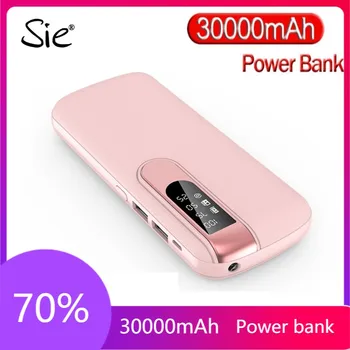 30000mahの電源銀行充電器iphoneサムスン外部バッテリー銀行内蔵チーワイヤレス充電器powerbankポータブル