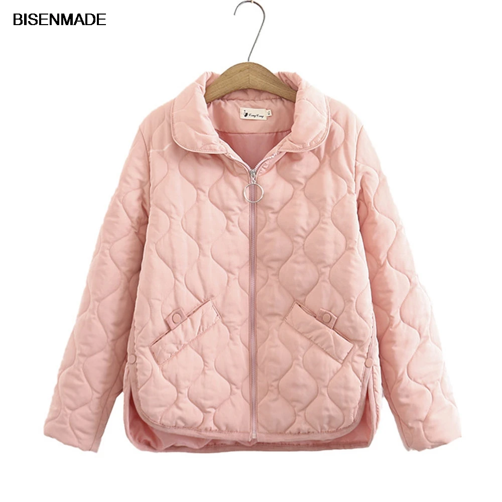 

Oversize Women's Short Parka Winter Warm Light And Thin Padded Jacket Simple Loose Quilted Coat Fashion New 2020
