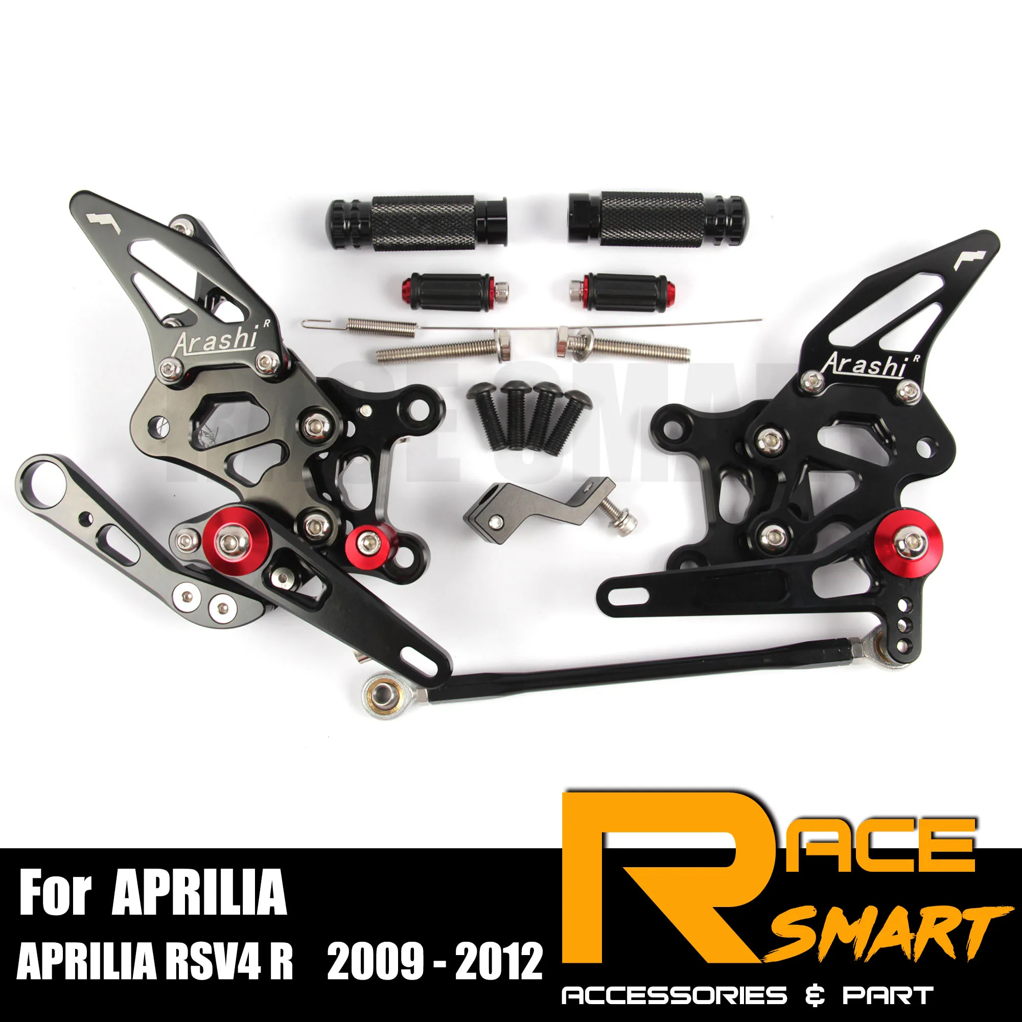 

Adjustable Rearsets Footrest Footpegs For APRILIA RSV4 R 2009 - 2012 Peg Pedal Motorcycle Accessories CNC Rearset 2009 2010 2011