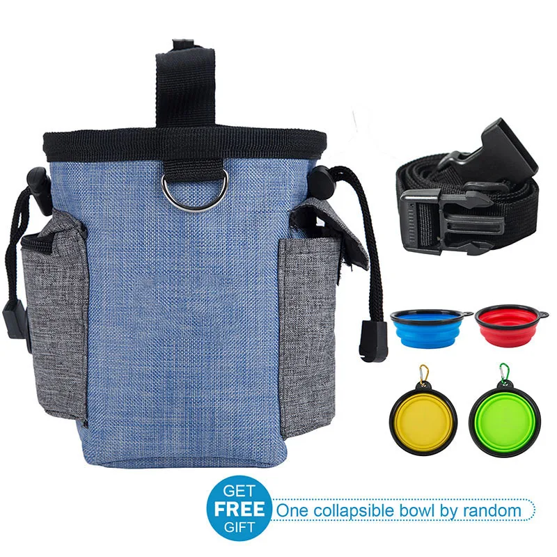 Para Mascotas, bolsa de entrenamiento perro portátil tratar comida cebo de perros, agilidad al aire libre de bolsa de almacenamiento de alimentos recompensa bolsas de cintura
