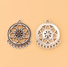 

20pcs/Lot Flower Chandelier Multi Connector Tibetan Silver Charms Pendants for Earring Jewelry Making Findings Accessories
