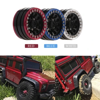 

4pcs Accessories Replacement Hub Professional Aluminum Alloy Toys 1.9 Beadlock Durable Round RC Crawler Wheel Rim For D90