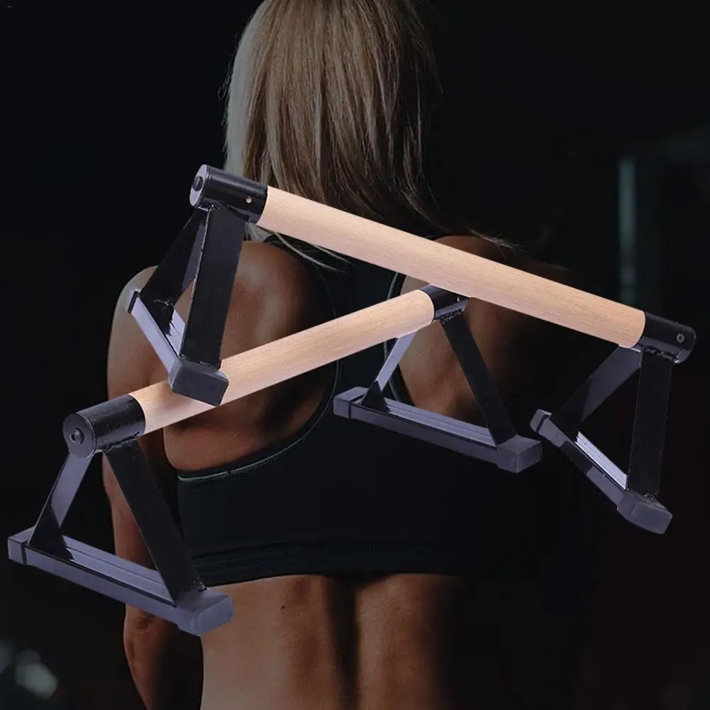 Деревянные Parallettes набор стрейч стенд Calisthenics Handstand фитнес оборудование для мужчин t для мужчин и женщин