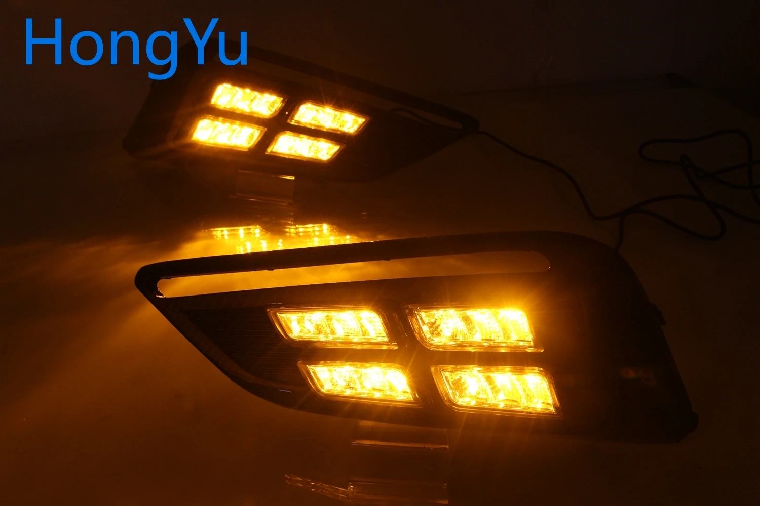 For MG MG6 2017-2019 LED Daytime Running Light  Yellow Turn Signal Function 12V Car DRL Fog Lamp Decoration