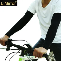 L.Mirror 1Pair Fashion UV Protection Cooling Arm Sleeves Sun  for Men & Women. Perfect  Cycling, Driving, Running