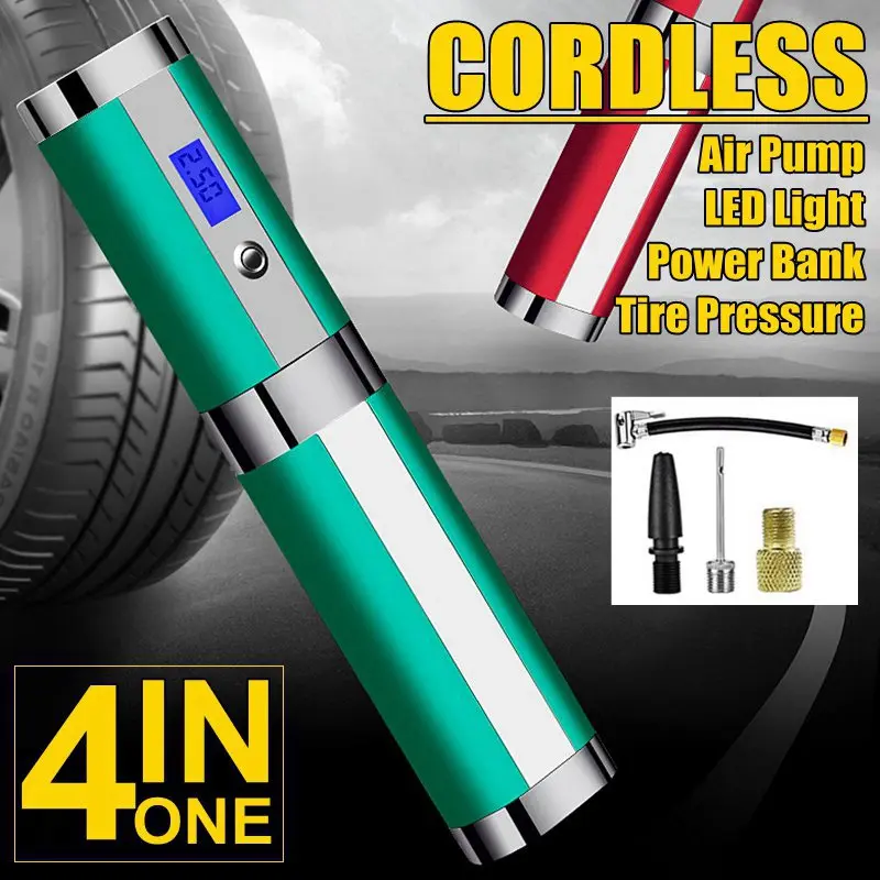 

Audew 160PSI 12V 4in1 Cordless Handheld 4LED Light Inflatable Pump Rechargeable Inflator Car Tyre Air Pump for Bicycle Tire Ball