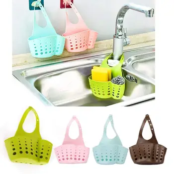 

Storage Hanging Basket Kitchen Storage Holders Space Saver Adjustable Snap-On Sponge Drain Rack Faucet Storage Hanging Bag