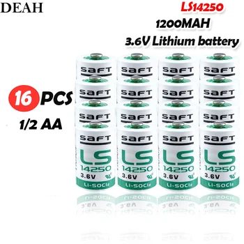 

16pcs 3.6V SAFT 14250 LS14250 1/2 AA 1/2AA primary battery LS14250 for meter Electronic equipment PLC lithium battery