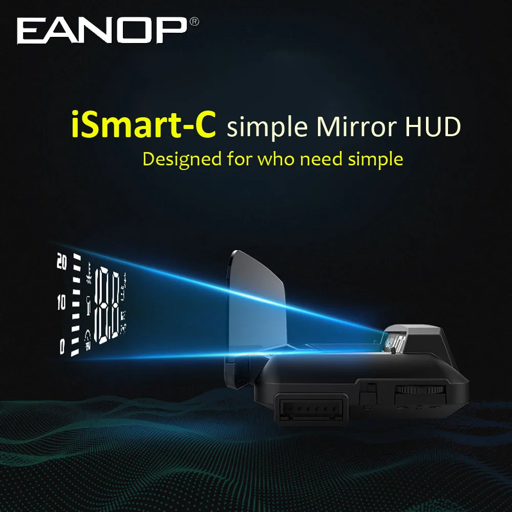 EANOP iSmart C Новый проекционный дисплей HUD OBD2 Стандартный контроль напряжения